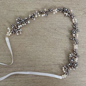 Pearl and Crystal Floral Headband
